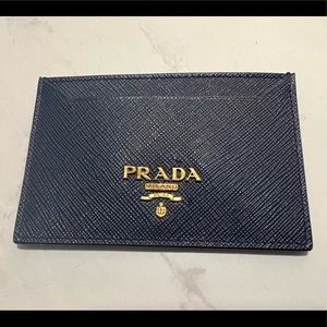 NEW no tags Prada Blue Card Wallet